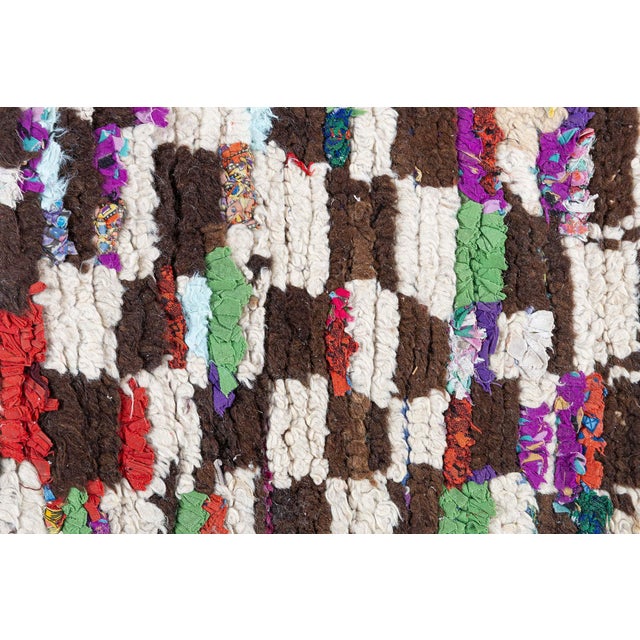 Doris Leslie Blau Vintage Moroccan Rug – Bold Abstract Checkerboard Composition For Sale - Image 4 of 8