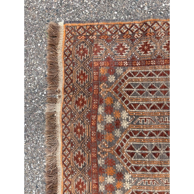 Hand-Woven Turkmen Rug, 1950s For Sale - Image 10 of 13