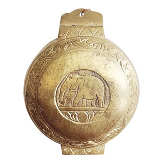 Vintage Southeast Asian Betel Nut Lime Brass Box Holder For Sale