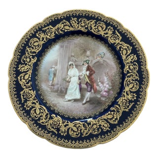 Limoges Art Nouveau Hand Painted Plate 1920’s For Sale
