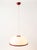 1960s Mid-Century Modern Italian Murano Glass Pendant Light in White and Red, 1970s For Sale - Image 5 of 5