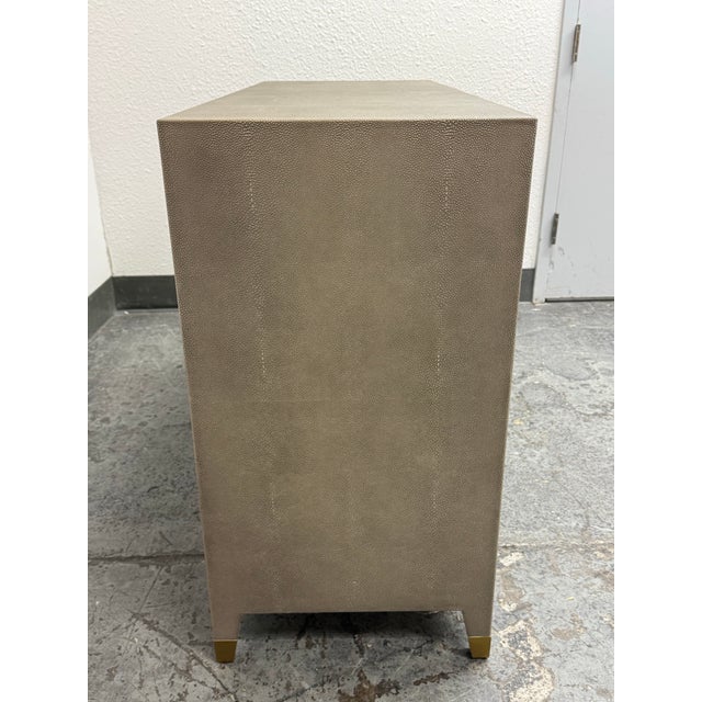 2010s Restoration Hardware Graydon Shagreen Sideboard For Sale - Image 5 of 12