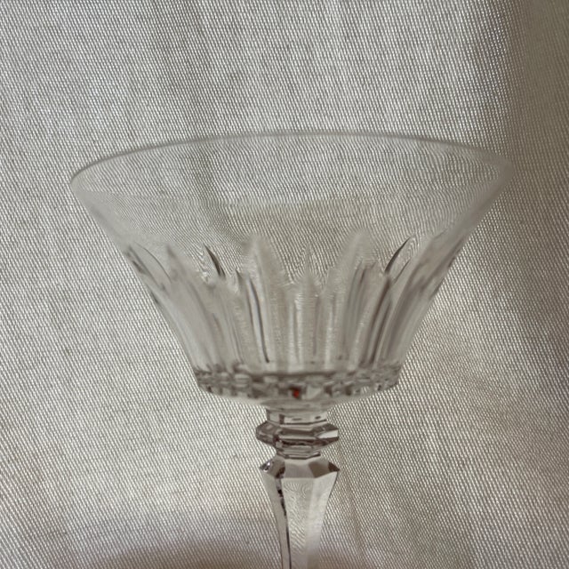 Single - Fine cut crystal flared coupe cocktail glass on stem. 10 available at time of posting - listing is for 1 glass