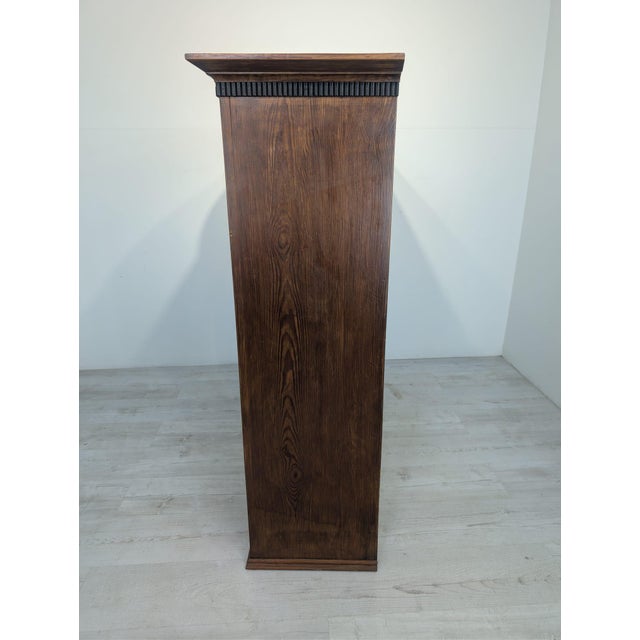 Wood Oak Showcase Cabinet with Extension, 1890s For Sale - Image 7 of 18