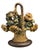 Yellow Antique Cast Iron Yellow Flower Basket Doorstop For Sale - Image 8 of 8