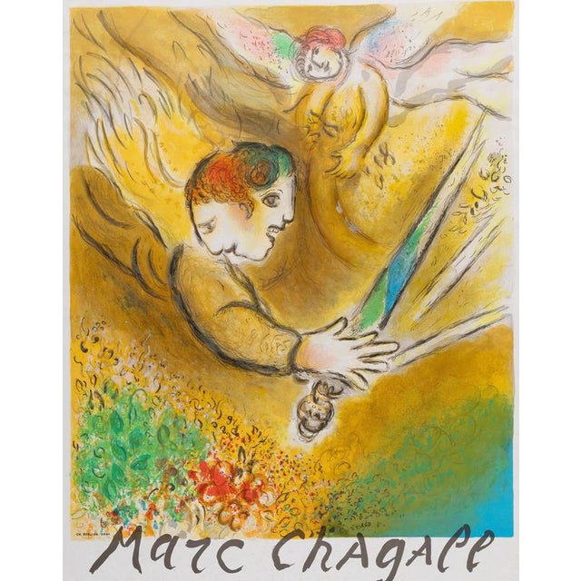 Marc Chagall (1887-1985) The Angel of Judgment Original color lithograph poster Signed in felt-tip pen by the artist On...