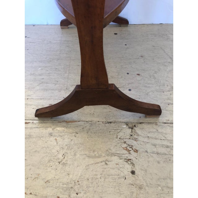 Vintage Directoire Fruitwood 3 Tier Side Table With Octagonal Top For Sale - Image 4 of 13