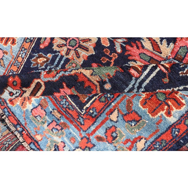 Antique Hand Knotted Persain Nahavand Rug With All-Over Sub-Geometric Design For Sale - Image 11 of 12