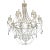 Contemporary Ivory Florentine Iron and Crystals Chandelier For Sale