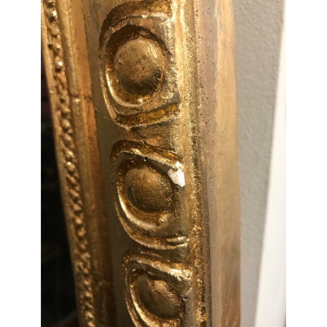 Late 20th Century Gold Gilded Serpentine Floor Mirror Chairish