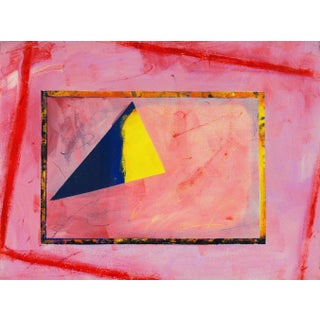 'Abstract in Magenta and Indigo', 20th Century American School, Geometric Abstraction, Modernism For Sale