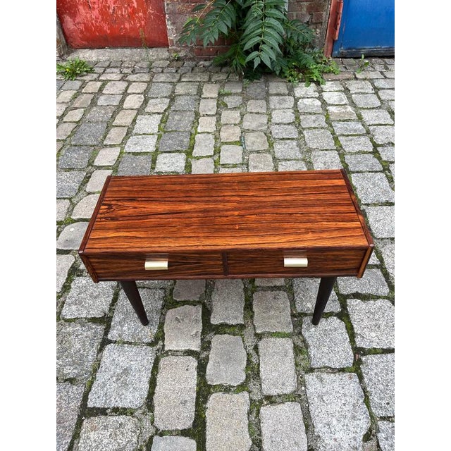 Lowboard in Rosewood with Brass Handles For Sale - Image 3 of 11