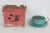 Mid-Century Modern Crestware Cup 'N Saucer Smoke Set 2pc Turquoise Ashtray With Original Box 4487b For Sale - Image 3 of 10