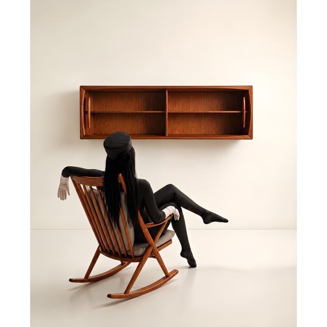 Vintage Danish Teak Hanging Display Cabinet by H. P. Hansen, 1960s For Sale - Image 13 of 14