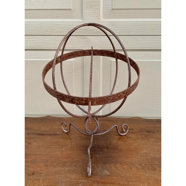Vintage Iron Garden Armillary Sundial For Sale - Image 9 of 10