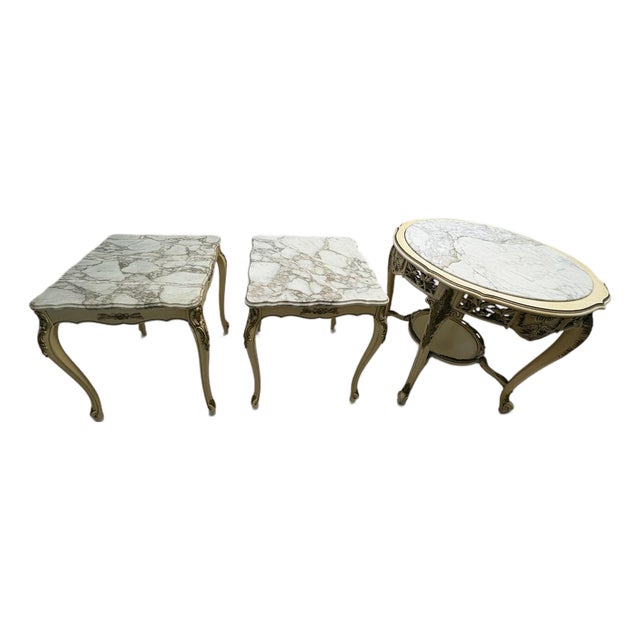 Mid 20th-Century French Louis Vx Style Tables. For Sale