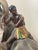 Ceramic MCM 1950s Blackamoor Zulu Nubian Mahout Warrior on Elephant Battles W/ Tigers For Sale - Image 7 of 12