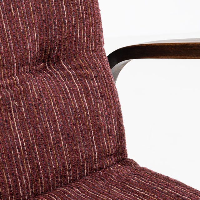 Pair of Mid-Century Bentwood Upholstered Armchairs by Kozelka And Kropacek H-237 For Sale - Image 4 of 15