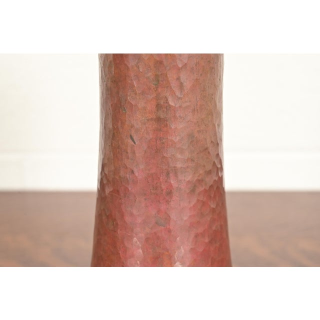 Metal Ramon Ramirez Arts & Crafts Hammered Copper Vase For Sale - Image 7 of 13