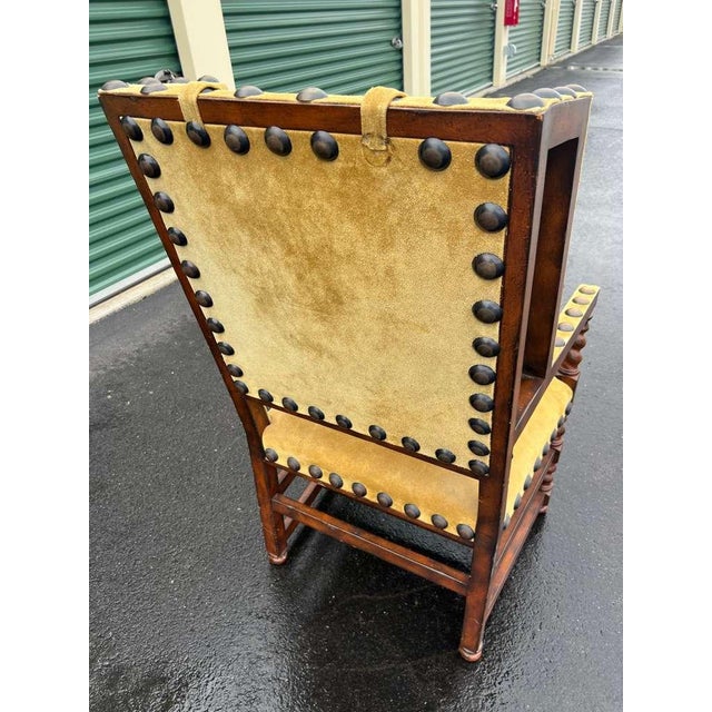 Spanish Revival Spanish Revival Studded Armchair For Sale - Image 3 of 7