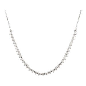 18k Gold Natural Diamond Chain Necklace Gift for Her