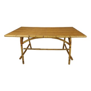 Vintage Rattan Table, 1950s For Sale