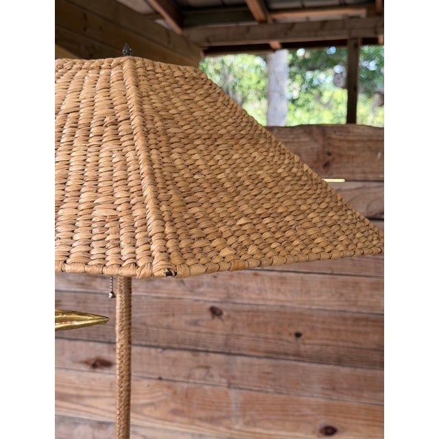 Monumental Mario Lopez Torres Woven Crane Table Lamp For Sale In Naples, FL - Image 6 of 11