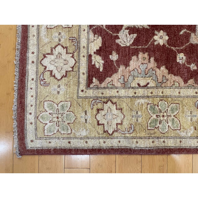 Boho Chic Sultanabad Design Afghan Hand‑Knotted Wool Rug – 6′2″ × 7′8″ For Sale - Image 4 of 10