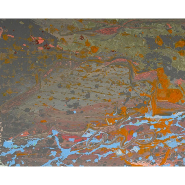 1980s Signed 1980s Abstract Landscape Acrylic Painting by Artist Harry Hilson For Sale - Image 5 of 8