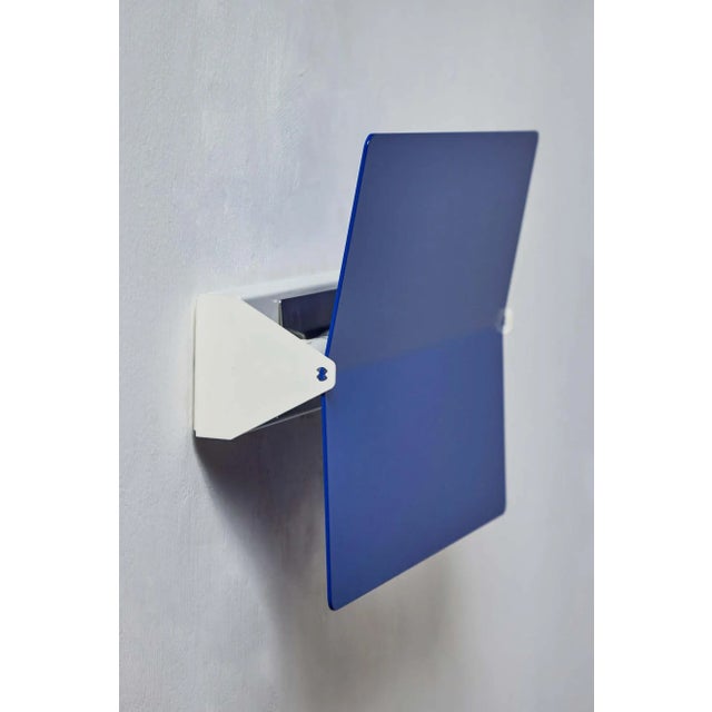 Blue Large Charlotte Perriand 'Applique à Volet Pivotant Plié' Wall Light in Blue For Sale - Image 8 of 12