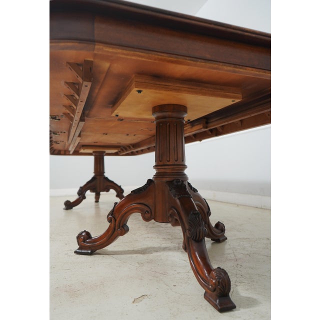 Large Continental Style Mahogany Dining Room Table Chairish