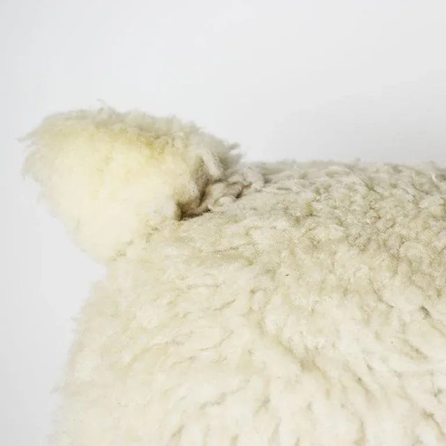 Mid 20th Century Figural Shearling Sheep Sculptural Bench After Claude Lalanne For Sale - Image 10 of 13