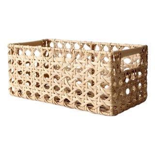 Vintage Woven Storage Basket For Sale