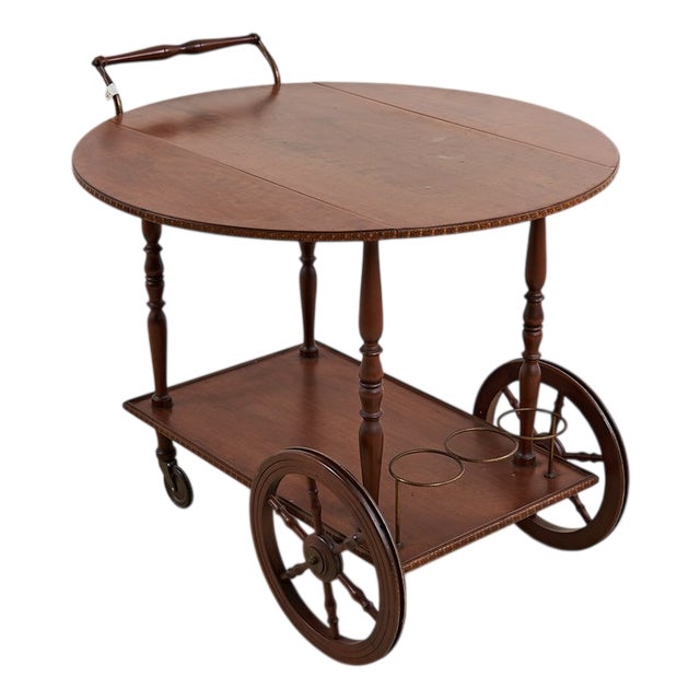 Italian Wooden Food and Drinks Trolley For Sale