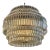 Modern Murano Glass and Brass Multi-Tiered Drum Form Chandelier For Sale