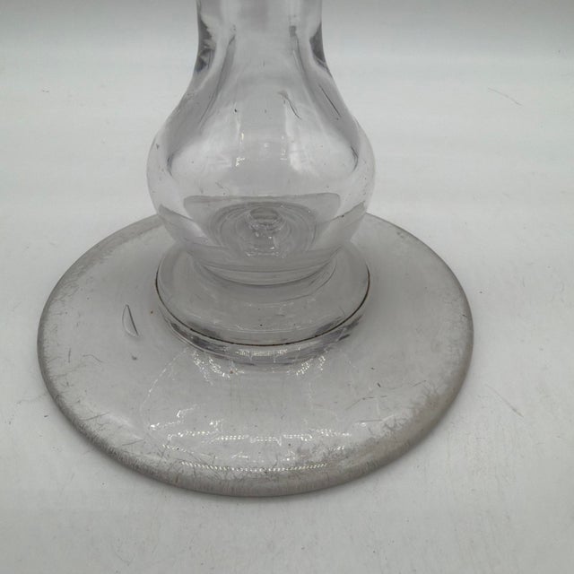 Rare Antique Blown Flint Glass Compote, Pittsburgh, Circa 1830s For Sale - Image 11 of 18