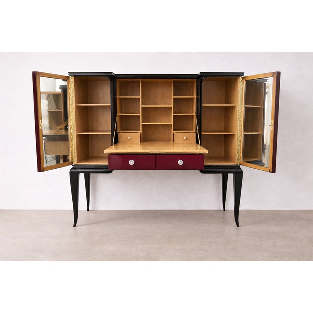 Art Deco High-Gloss Secretaire or Vanity Cabinet, Germany, 1930s For Sale - Image 4 of 5
