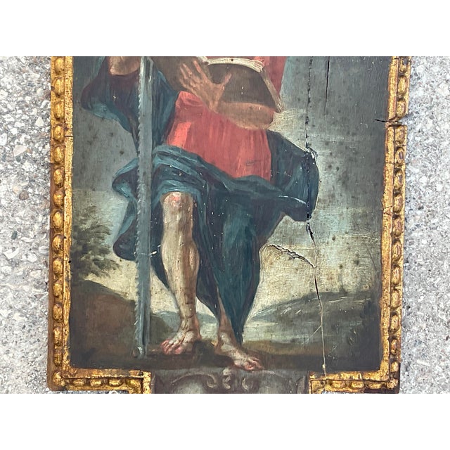 Blue 18th Century Italian School St. Jerome "Remissionem Peccatorum" ("Remission of Sins") For Sale - Image 8 of 11