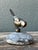 Vintage Bronze Bird Sculpture on Stone Base For Sale - Image 11 of 14