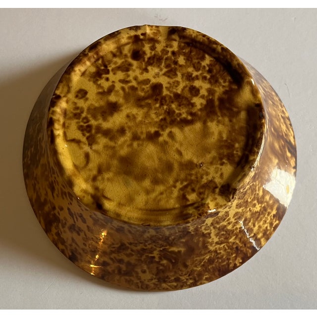 Antique 19th Century Bennington Pottery Brown Treacle Glaze Spongeware Bowls Circa 1860 - Set of 6 For Sale - Image 13 of 18