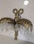 Metal Mid 20th Century Baccarat Style Crystal Bronze Palm Tree Leaf Sconce For Sale - Image 7 of 11