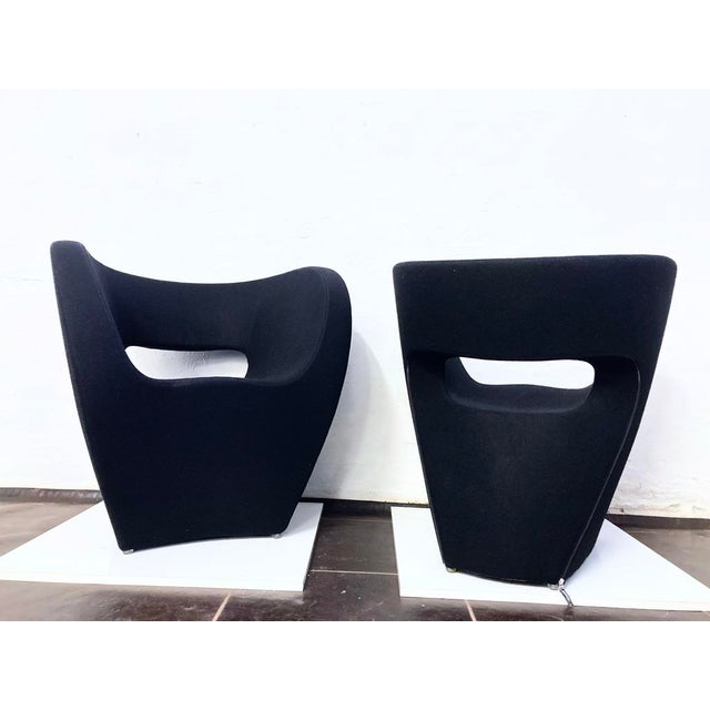 Victoria & Albert Armchairs in Black by Ron Arad for Moroso, 2000s, Set of 2 For Sale - Image 11 of 18