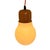 Orange Oversized Bulb Lamp in Milk Glass with Ceiling Canopy and Wiring For Sale - Image 8 of 8