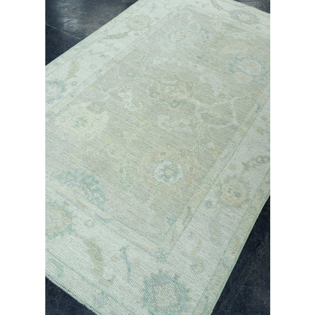 Turkish Oushak Rug 3'11" x 6'2" #19404 For Sale - Image 4 of 8