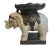 Ceramic Vintage Glazed Ceramic Elephant Plant Stand With Decorative Bowl For Sale - Image 7 of 12