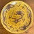 Chinese Early 20th Century Chinese Imperial Yellow Craquelure Plate With Eggplant Colored Dragons For Sale - Image 3 of 7