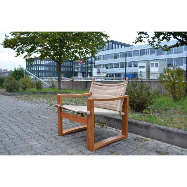 Scandinavian Pine Safari Chair by Børge Jensen for Bernstorffsminde Møbelfabrik, 1960s For Sale - Image 18 of 18