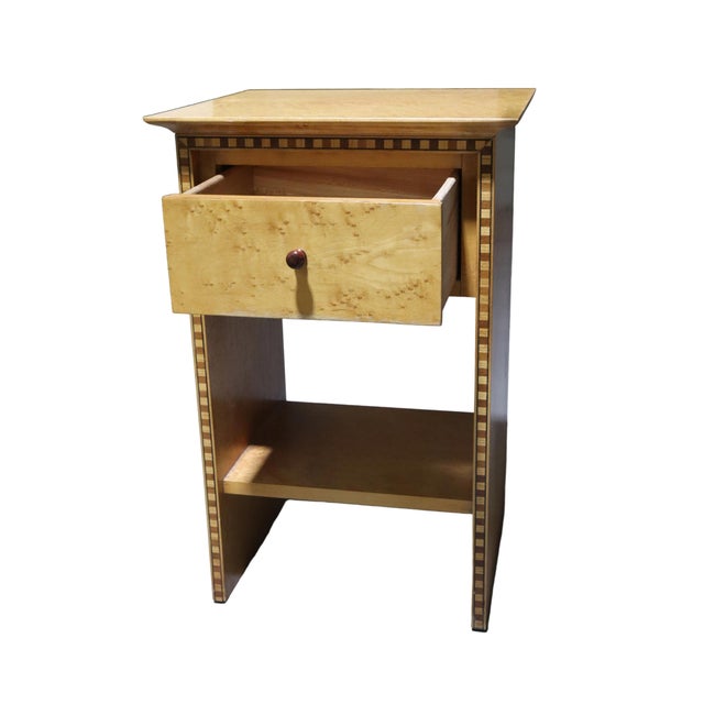 American Vintage American Artech Hickory Kaylyn Birdseye Maple Night Stand For Sale - Image 3 of 11