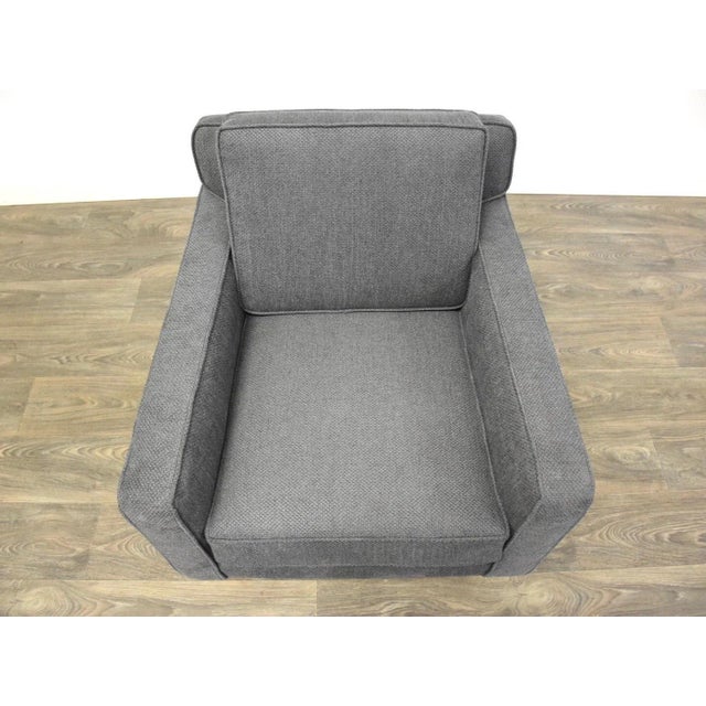 Edward Wormley for Dunbar Grey Brass Lounge Chair For Sale In Boston - Image 6 of 9