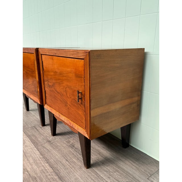 Mid-Century Modern Vintage Italian Bedside Tables, 1950s, Set of 2 For Sale - Image 3 of 18